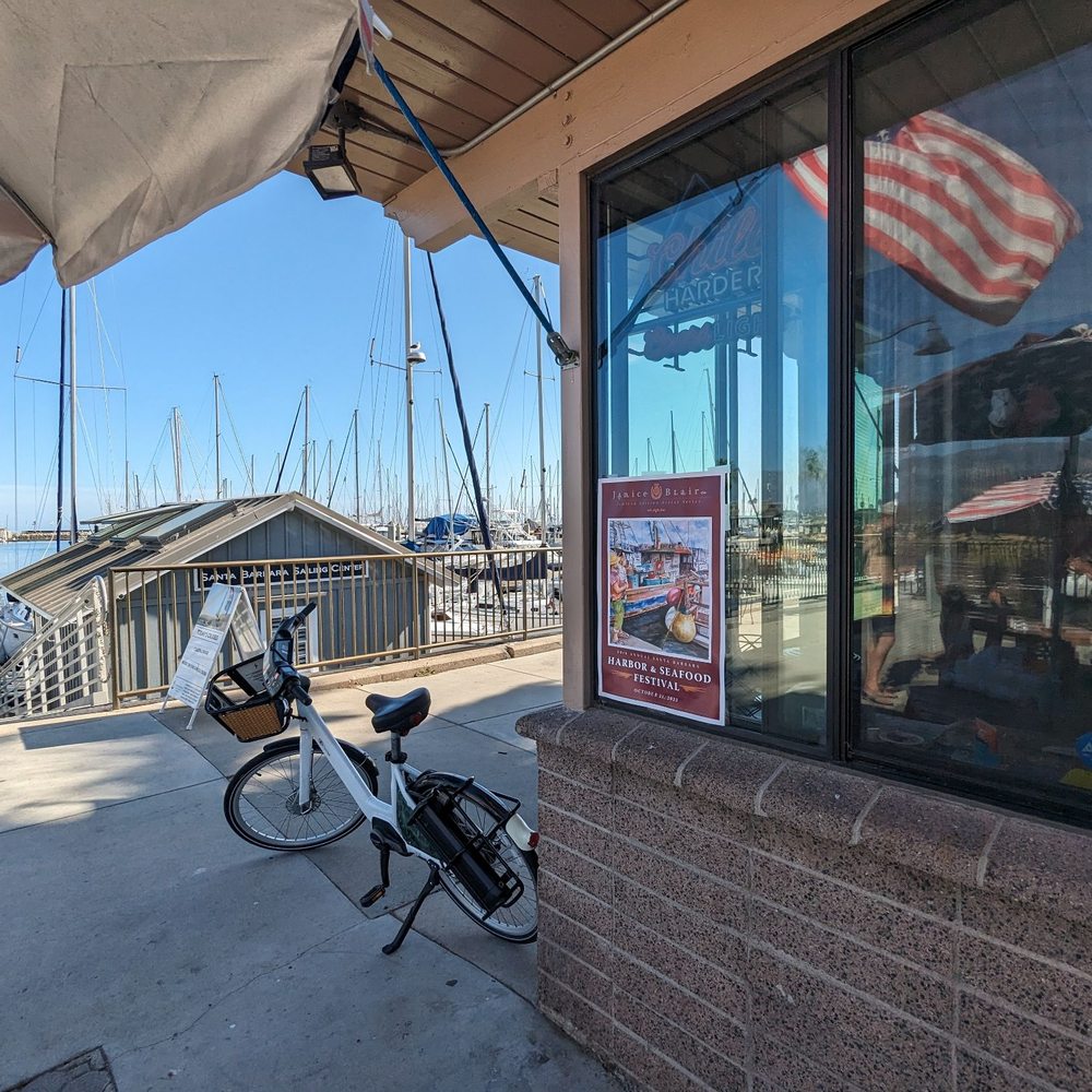 Boat Launch Hotdogs stand at Santa Barbara Harbor, a local favorite for seaside snacks and hotdogs